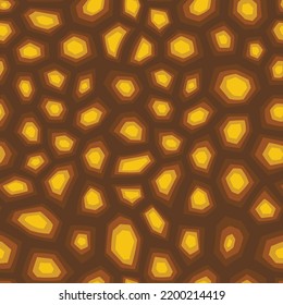 Abstract modern turtle shell seamless pattern. Animals trendy background. Brown decorative vector illustration for print, fabric, textile. Modern ornament of stylized skin.