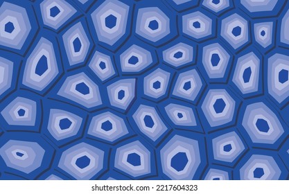 Abstract modern turtle shell seamless pattern. Animals trendy background. Blue decorative vector illustration for print, fabric, textile. Modern ornament of stylized skin.