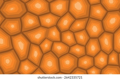 Abstract modern turtle shell seamless pattern. Animals trendy background. Orange decorative vector illustration for print, fabric, textile. Modern ornament of stylized skin.