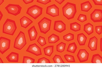 Abstract modern turtle shell seamless pattern. Animals trendy background. Orange decorative vector illustration for print, fabric, textile. Modern ornament of stylized skin.