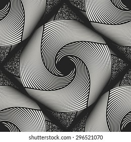 Abstract modern twisted background. Seamless pattern.