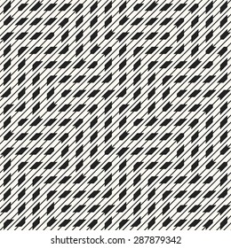 Abstract modern twisted dashed stroke background. Seamless pattern.