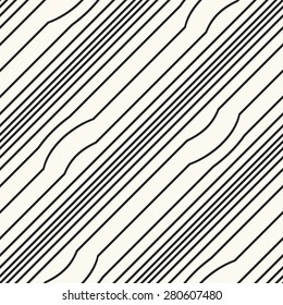Abstract modern twisted diagonal striped background. Seamless pattern.