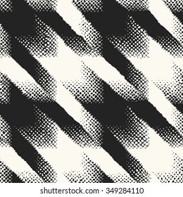 Abstract modern twisted houndstooth check seamless pattern.