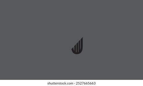 Abstractas Moderno, diseño simple del logotipo de la letra u.