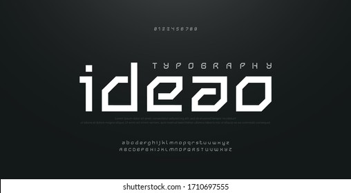 Abstract modern urban alphabet fonts. Typography sport, technology, fashion, digital, future creative logo square design font. vector illustration