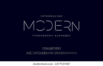 Abstract modern urban alphabet fonts. Typography for technology, fashion, digital, future creative logo font. Vector illustration