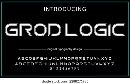 Abstract modern urban alphabet fonts. Typography sport, technology, fashion, digital, future creative logo font. vector illustration