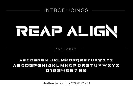 Abstract modern urban alphabet fonts. Typography sport, technology, fashion, digital, future creative logo font. vector illustration