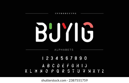 Abstract modern urban alphabet fonts. Typography sport, technology, fashion, digital, future creative logo font. vector illustration