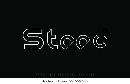 Abstract modern urban alphabet fonts. Typography sport, technology, fashion, digital, future creative logo font. vector illustration