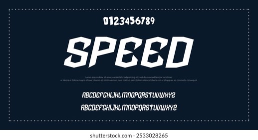 Abstract modern urban alphabet fonts. Typography sport, technology, fashion, digital, future creative logo font.