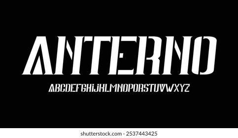 Fontes abstratas do alfabeto urbano moderno. Tipografia esporte, simples, tecnologia, moda, digital, fonte de logotipo criativo futuro. ilustração vetorial
