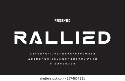 Abstract modern urban alphabet fonts. Typography sport, technology, fashion, digital, future creative logo font. vector illustration