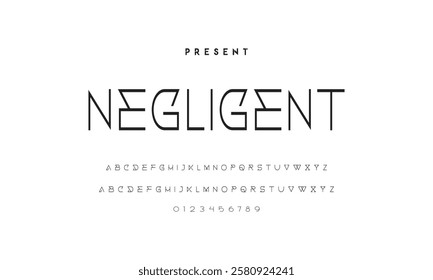 Abstract modern urban alphabet fonts. Typography sport, technology, fashion, digital, future creative logo font.
