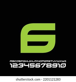 Abstract modern urban alphabet letters. Sports typography, technology, fashion, digital, future creative logo font. vector illustration of Alphabet with numbers. typography.