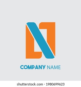 Abstract modern urban letter n. Typography sport, technology, fashion, digital, future creative logo font. vector illustration