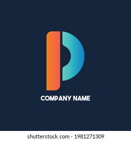 Abstract modern urban letter p. Typography sport, technology, fashion, digital, future creative logo font. vector illustration