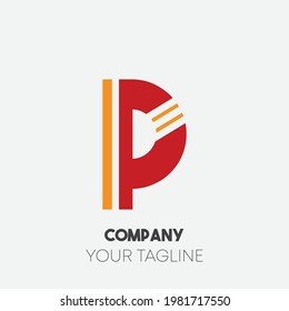 Abstract modern urban letter p. Typography sport, technology, fashion, digital, future creative logo font. vector illustration