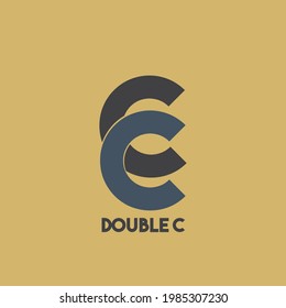 abstract modern urban logo double letter c. Typography sports, technology, fashion, digital, future creative logo font. vector illustration
