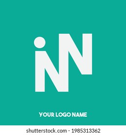 abstract modern urban logo letter i n n. Typography sports, technology, fashion, digital, future creative logo font. vector illustration