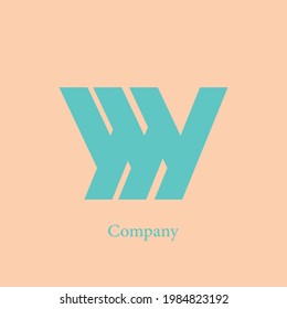 abstract modern urban logo triple letter y. Typography sports, technology, fashion, digital, future creative logo font. vector illustration