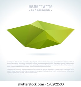 Abstract modern vector background with 3D triangle object