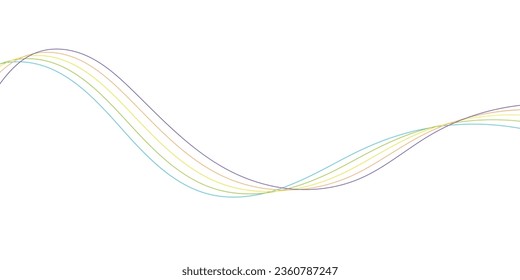 Abstract modern vector background. Curved vector illustration. Multicolored waves .