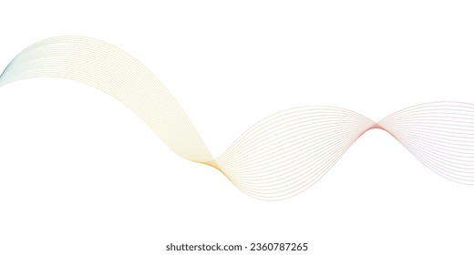 Abstract modern vector background. Curved vector illustration. Multicolored waves .