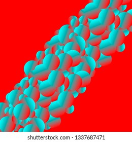 Abstract modern vector background design with bubbles in acidic colors.