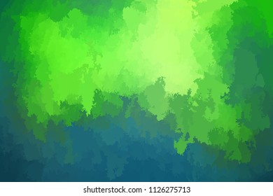 Abstract modern vector background, horizontal format. Digitally generated contemporary wallpaper. Vibrant green and teal blue backdrop.
