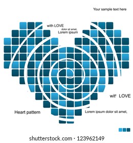 Abstract modern vector background with love