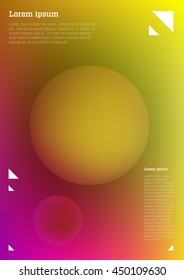 Abstract modern vector background with spheres and triangles