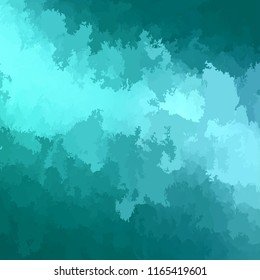 Abstract modern vector background, square format. Digitally generated contemporary wallpaper. Turquoise teal backdrop.