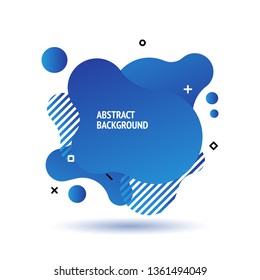 Abstract modern vector banner. Fluid curvy geometric shape with gradient. Template for modern design logo, presentation, print. Vector illustration of abstract background dynamic shape.