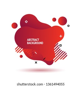 Abstract modern vector banner. Fluid curvy geometric shape with gradient. Template for modern design logo, presentation, print. Vector illustration of abstract background dynamic shape.