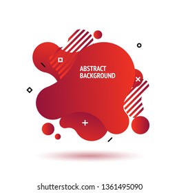 Abstract modern vector banner. Fluid curvy geometric shape with gradient. Template for modern design logo, presentation, print. Vector illustration of abstract background dynamic shape.