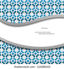 Abstract modern vector blue banner with pattern