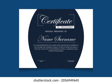 Abstract modern vector certificate template