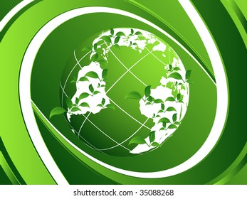 abstract modern vector environmental background with globe