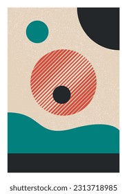 Abstract, modern vector illustration. Decorative wall art. Shapes and colors. Minimal geometric contemporary art. Composition of circles. SSTKabstract Pattern