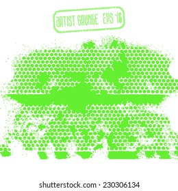 Abstract modern vector illustration, grunge dots elements ,ink splat and spray.