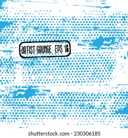Abstract modern vector illustration, grunge dots elements ,ink splat and spray.