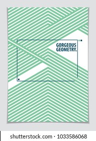 Abstract Modern Vector minimal template Flyer. Vector geometric pattern abstract background. Design template for booklet, greeting card, invitation and advertising. A4 print format.