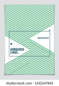 Abstract Modern Vector minimal template Flyer. Vector geometric pattern abstract background. Design template for booklet, greeting card, invitation and advertising. A4 print format.