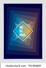 Abstract Modern Vector minimal template Flyer. Vector geometric abstract background. Design template for booklet, greeting card, invitation and advertising. 