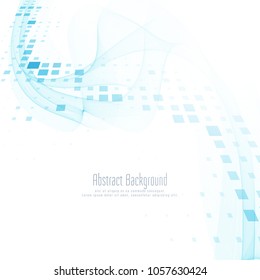 Abstract modern vector mosaic background with waves