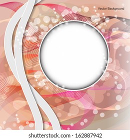 Abstract modern vector pink background with circles