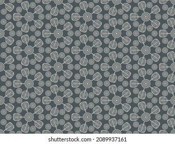 Abstract modern vector seamless pattern. Black and grey circle geometric pattern.