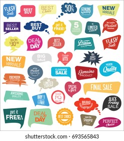 Abstract modern vector sticker collection